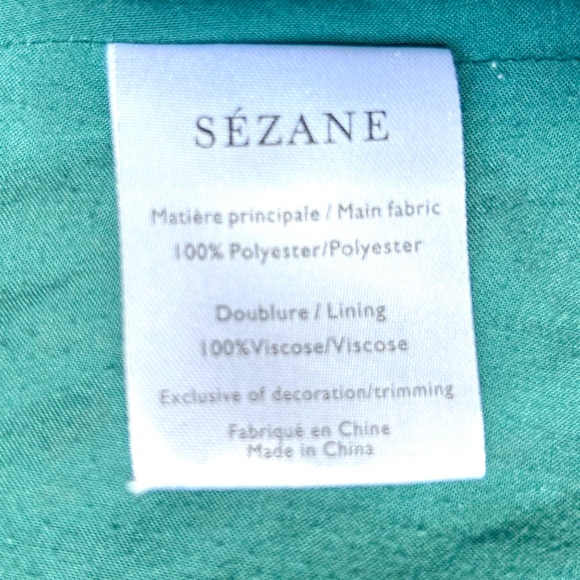 Sezane Elsa Mini Wrap Dress green floral small 4 - Picture 7 of 11